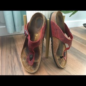 Red Birkenstock Sandals